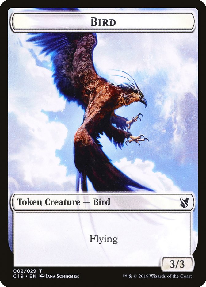 Bird Token (002/029) [Commander 2019 Tokens] | Kessel Run Games Inc. 