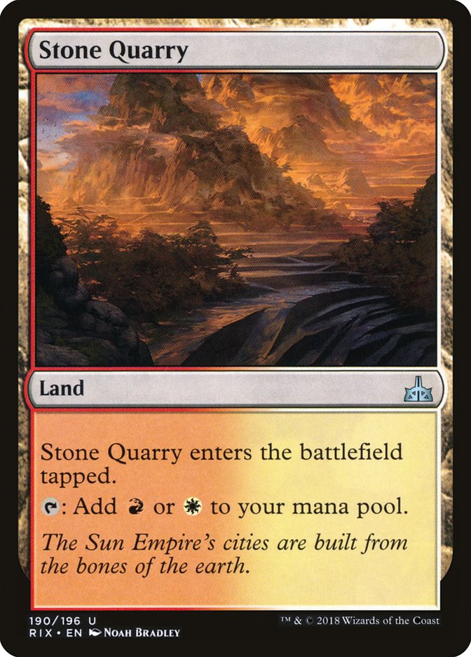 Stone Quarry [Rivals of Ixalan] | Kessel Run Games Inc. 