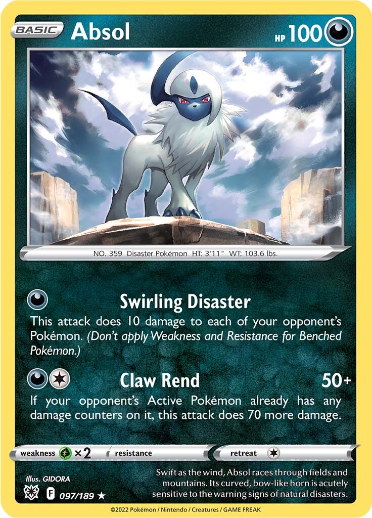 Absol (097/189) (Theme Deck Exclusive) [Sword & Shield: Astral Radiance] | Kessel Run Games Inc. 