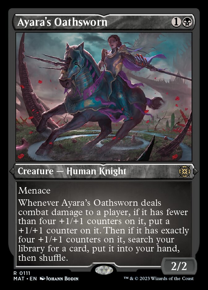 Ayara's Oathsworn (Foil Etched) [March of the Machine: The Aftermath] | Kessel Run Games Inc. 