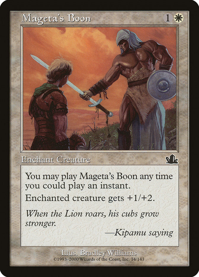 Mageta's Boon [Prophecy] | Kessel Run Games Inc. 