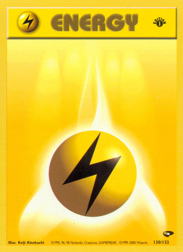 Lightning Energy (130/132) [Gym Challenge 1st Edition] | Kessel Run Games Inc. 