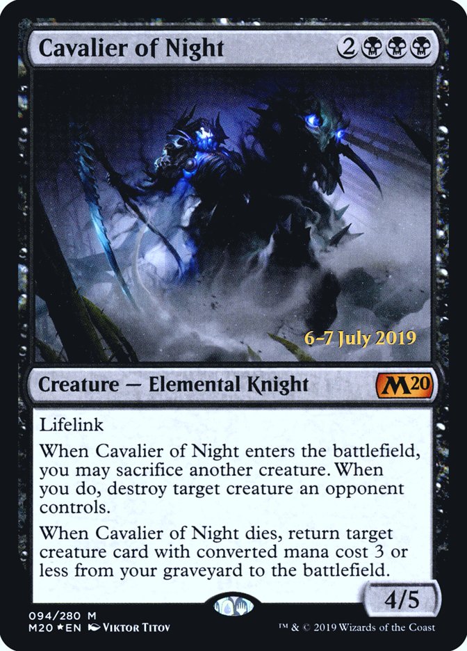 Cavalier of Night [Core Set 2020 Prerelease Promos] | Kessel Run Games Inc. 