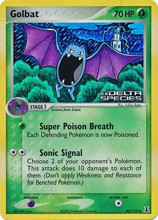 Golbat (43/113) (Stamped) [EX: Delta Species] | Kessel Run Games Inc. 