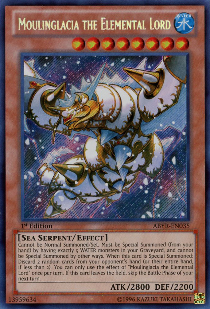 Moulinglacia the Elemental Lord [ABYR-EN035] Secret Rare | Kessel Run Games Inc. 