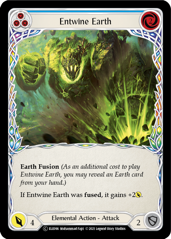 Entwine Earth (Blue) [U-ELE096] (Tales of Aria Unlimited)  Unlimited Rainbow Foil | Kessel Run Games Inc. 