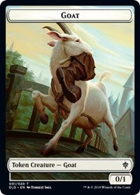 Goat // Food (15) Double-Sided Token [Throne of Eldraine Tokens] | Kessel Run Games Inc. 
