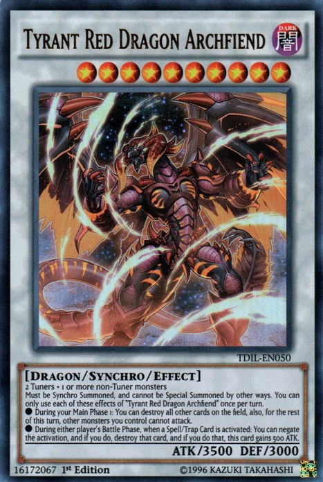 Tyrant Red Dragon Archfiend [TDIL-EN050] Ultra Rare | Kessel Run Games Inc. 