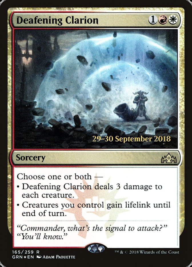 Deafening Clarion [Guilds of Ravnica Prerelease Promos] | Kessel Run Games Inc. 