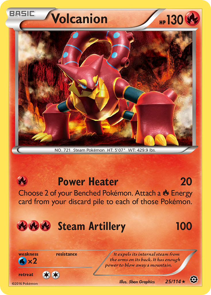 Volcanion (25/114) [XY: Steam Siege] | Kessel Run Games Inc. 