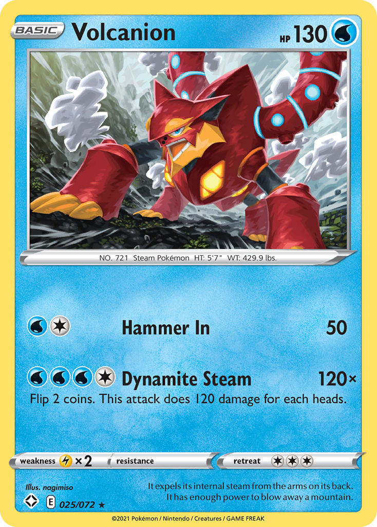 Volcanion (025/072) [Sword & Shield: Shining Fates] | Kessel Run Games Inc. 