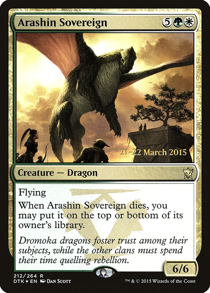 Arashin Sovereign [Dragons of Tarkir Prerelease Promos] | Kessel Run Games Inc. 