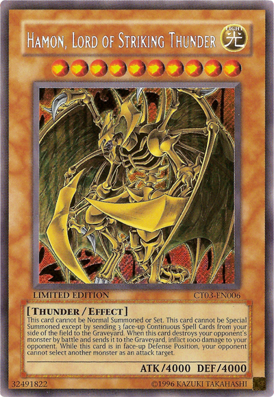Hamon, Lord of Striking Thunder [CT03-EN006] Secret Rare | Kessel Run Games Inc. 
