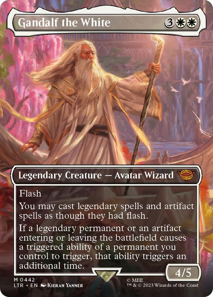 Gandalf the White (Borderless Alternate Art) [The Lord of the Rings: Tales of Middle-Earth] | Kessel Run Games Inc. 