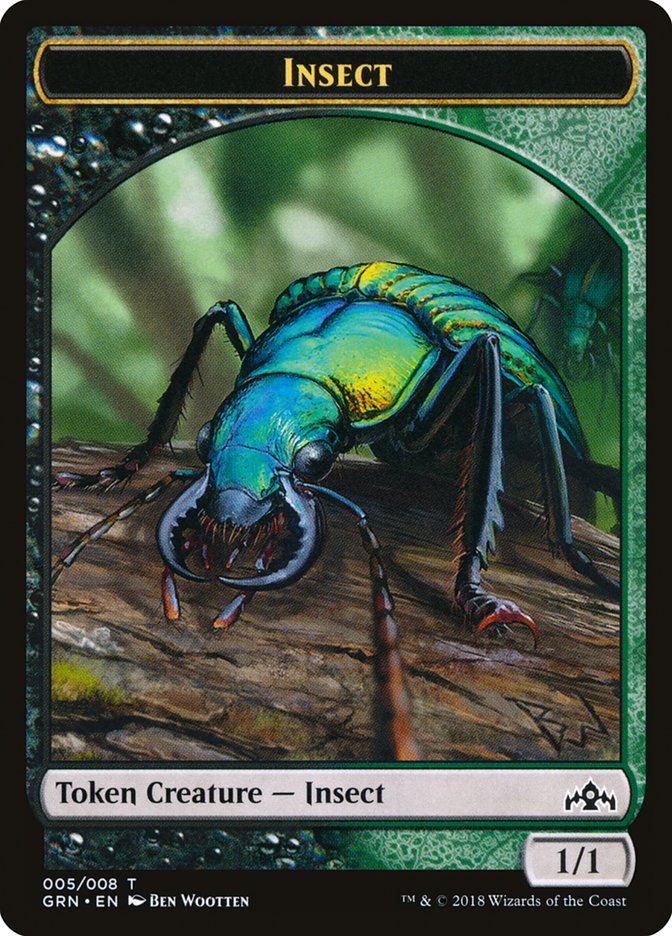 Insect Token [Guilds of Ravnica Tokens] | Kessel Run Games Inc. 