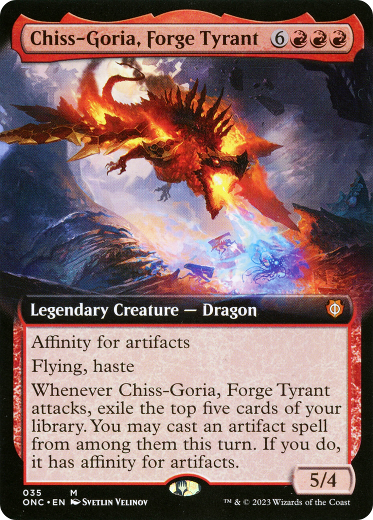 Chiss-Goria, Forge Tyrant (Extended Art) [Phyrexia: All Will Be One Commander] | Kessel Run Games Inc. 