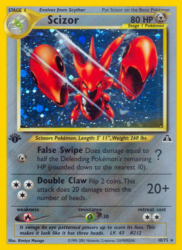 Scizor (10/75) [Neo Discovery 1st Edition] | Kessel Run Games Inc. 