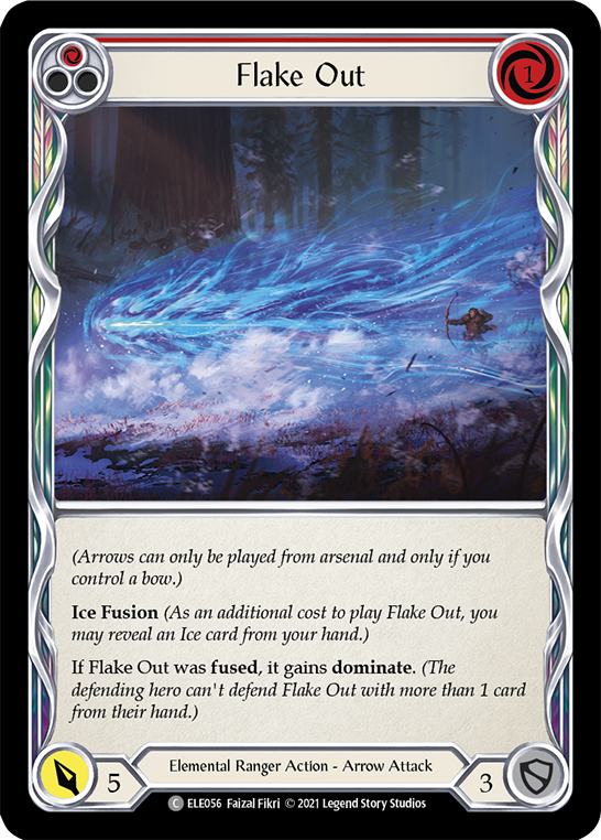 Flake Out (Red) [ELE056] (Tales of Aria)  1st Edition Rainbow Foil | Kessel Run Games Inc. 