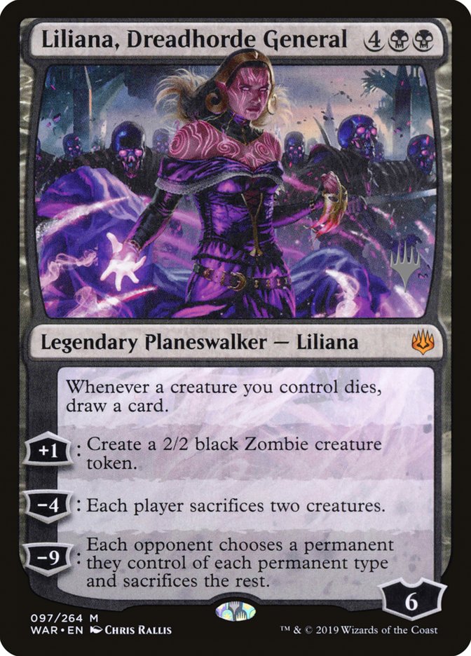 Liliana, Dreadhorde General (Promo Pack) [War of the Spark Promos] | Kessel Run Games Inc. 