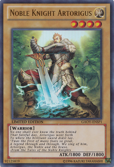 Noble Knight Artorigus (GAOV-ENSP1) [GAOV-ENSP1] Ultra Rare | Kessel Run Games Inc. 