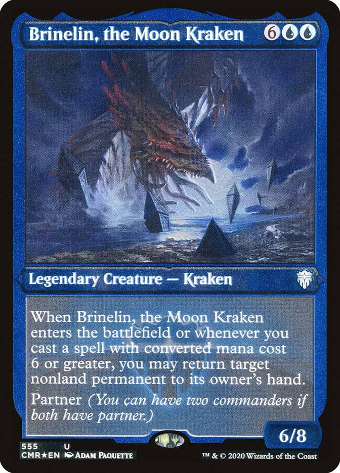 Brinelin, the Moon Kraken (Etched) [Commander Legends] | Kessel Run Games Inc. 