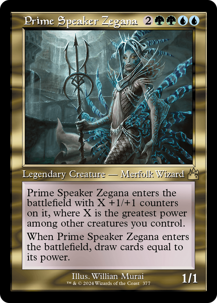 Prime Speaker Zegana (Retro Frame) [Ravnica Remastered] | Kessel Run Games Inc. 