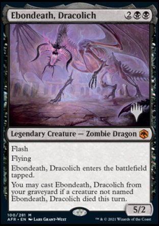 Ebondeath, Dracolich (Promo Pack) [Dungeons & Dragons: Adventures in the Forgotten Realms Promos] | Kessel Run Games Inc. 