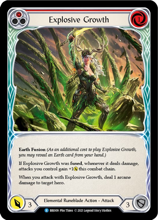 Explosive Growth (Red) [BRI009] (Tales of Aria Briar Blitz Deck)  1st Edition Normal | Kessel Run Games Inc. 