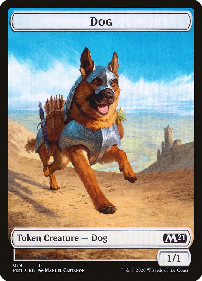 Demon // Dog Double-Sided Token [Core Set 2021 Tokens] | Kessel Run Games Inc. 