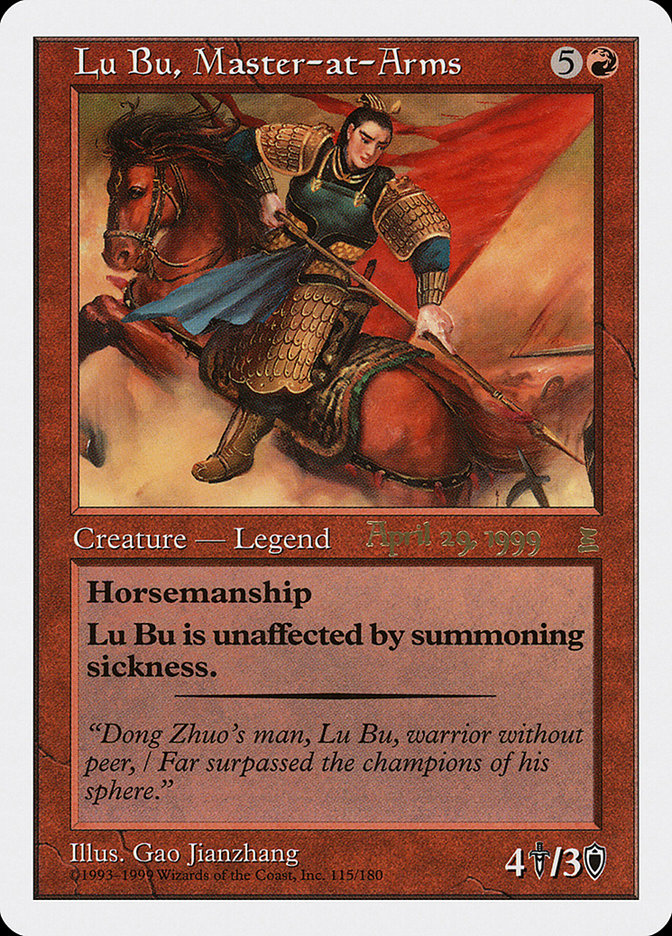 Lu Bu, Master-at-Arms (April 29, 1999) [Portal Three Kingdoms Promos] | Kessel Run Games Inc. 