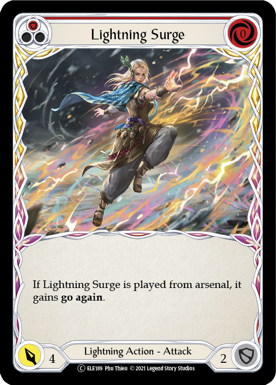 Lightning Surge (Red) [U-ELE189] (Tales of Aria Unlimited)  Unlimited Rainbow Foil | Kessel Run Games Inc. 