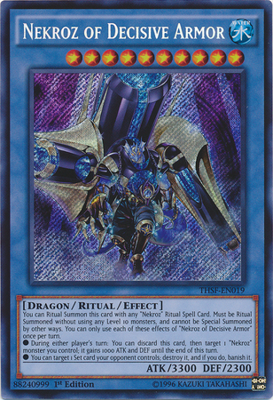 Nekroz of Decisive Armor [THSF-EN019] Secret Rare | Kessel Run Games Inc. 