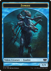 Fish // Zombie (011/036) Double-Sided Token [Commander 2014 Tokens] | Kessel Run Games Inc. 