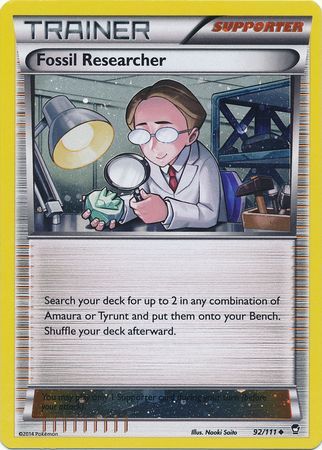 Fossil Researcher (92/111) (Cosmos Holo) [XY: Furious Fists] | Kessel Run Games Inc. 