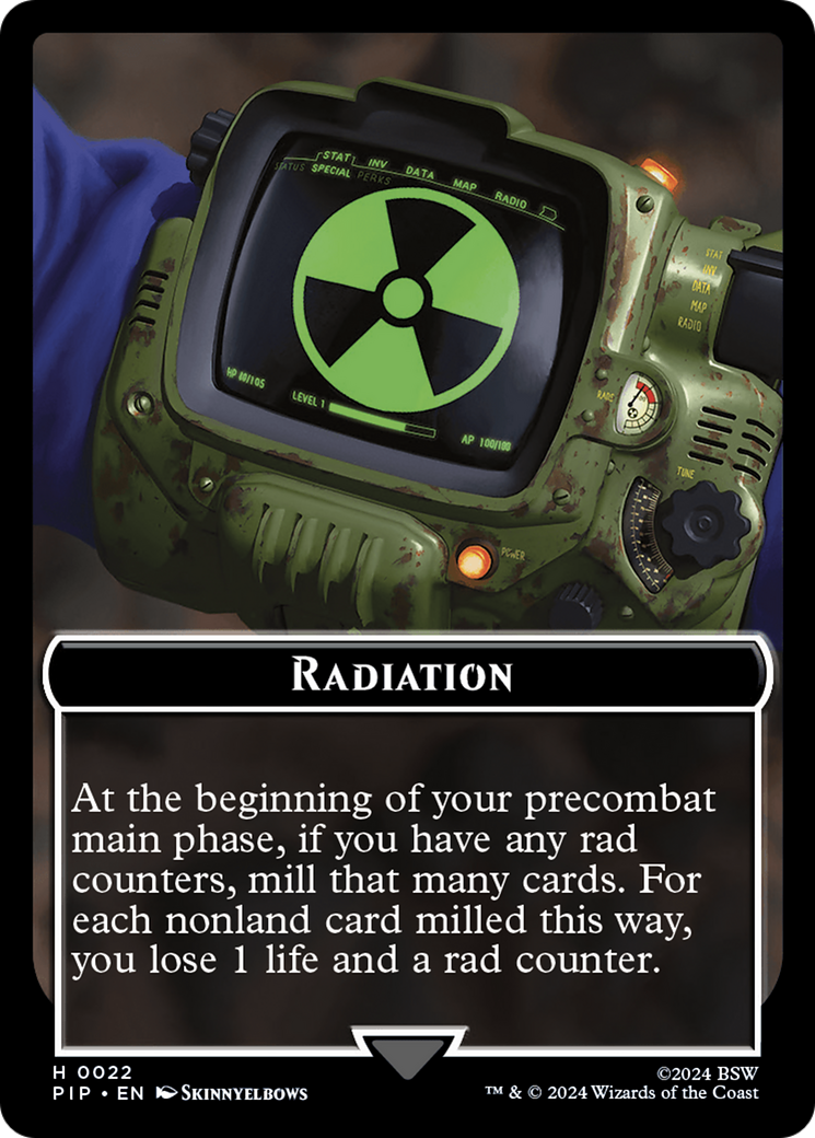 Radiation // Alien Double-Sided Token [Fallout Tokens] | Kessel Run Games Inc. 