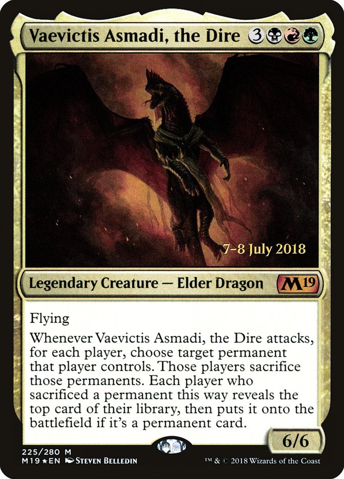 Vaevictis Asmadi, the Dire [Core Set 2019 Prerelease Promos] | Kessel Run Games Inc. 