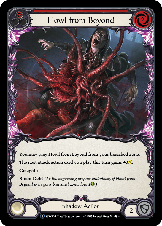 Howl from Beyond (Red) [U-MON200-RF] (Monarch Unlimited)  Unlimited Rainbow Foil | Kessel Run Games Inc. 