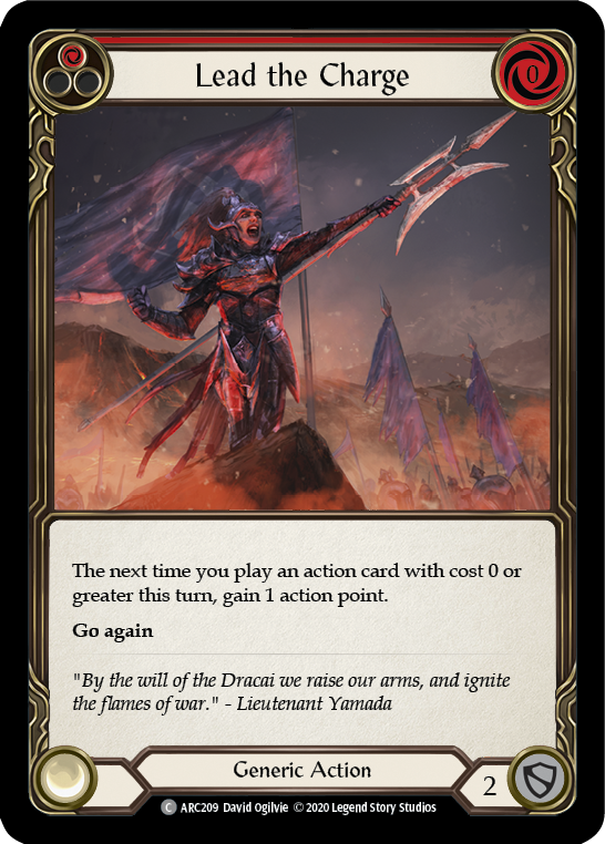 Lead the Charge (Red) [U-ARC209] (Arcane Rising Unlimited)  Unlimited Rainbow Foil | Kessel Run Games Inc. 