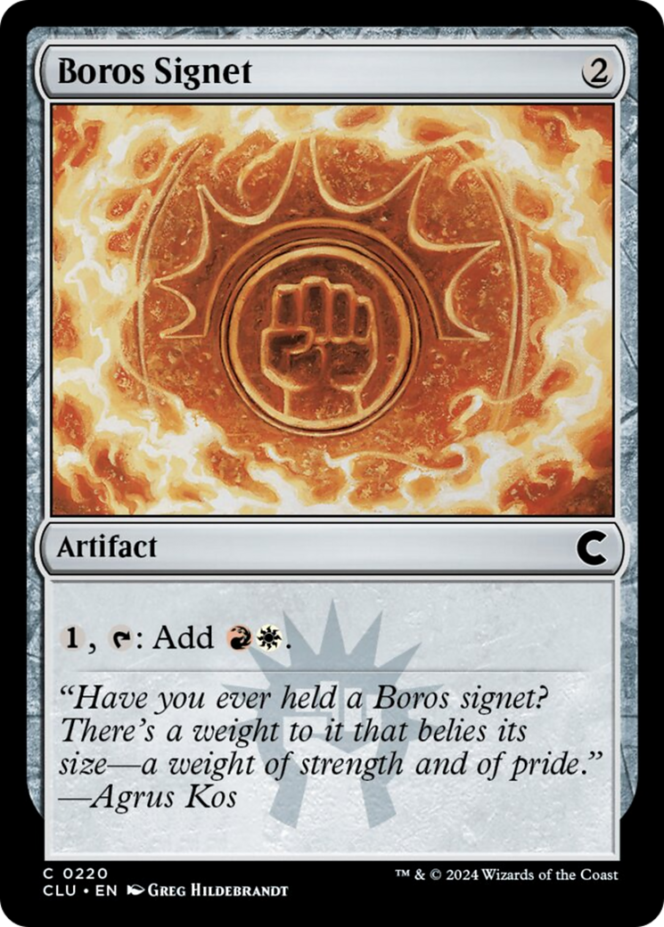 Boros Signet [Ravnica: Clue Edition] | Kessel Run Games Inc. 