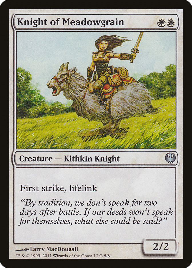 Knight of Meadowgrain [Duel Decks: Knights vs. Dragons] | Kessel Run Games Inc. 