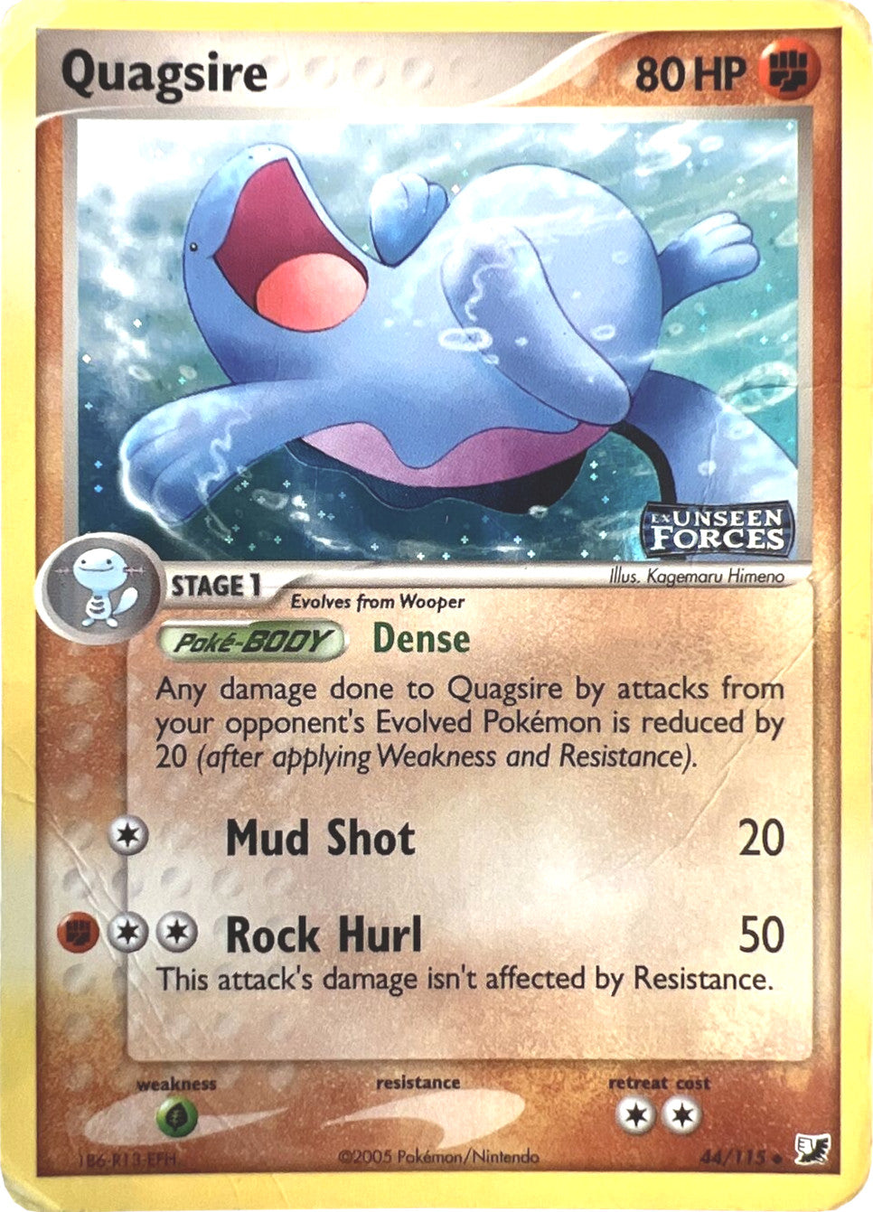 Quagsire (44/115) (Stamped) [EX: Unseen Forces] | Kessel Run Games Inc. 