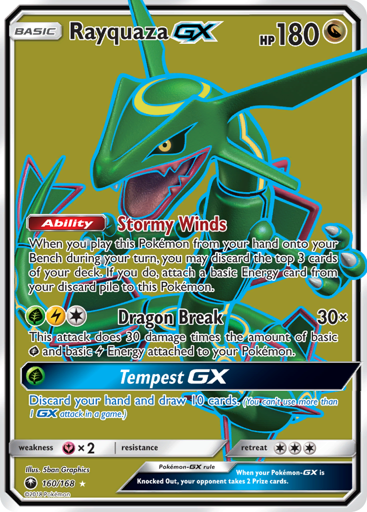 Rayquaza GX (160/168) [Sun & Moon: Celestial Storm] | Kessel Run Games Inc. 