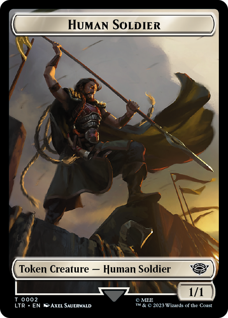 Food (11) // Human Soldier (02) Double-Sided Token [The Lord of the Rings: Tales of Middle-Earth Tokens] | Kessel Run Games Inc. 