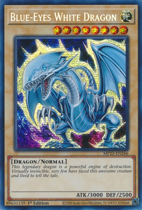 Blue-Eyes White Dragon [MP22-EN266] Prismatic Secret Rare | Kessel Run Games Inc. 