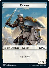 Knight // Zombie Double-Sided Token [Core Set 2021 Tokens] | Kessel Run Games Inc. 