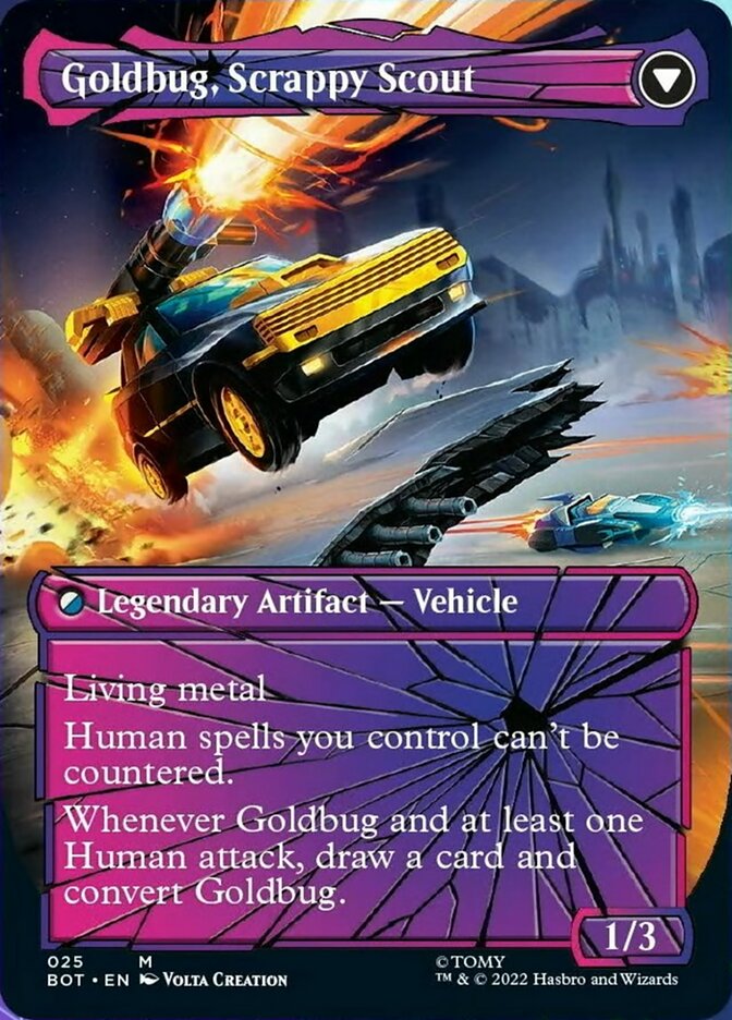 Goldbug, Humanity's Ally // Goldbug, Scrappy Scout (Shattered Glass) [Transformers] | Kessel Run Games Inc. 