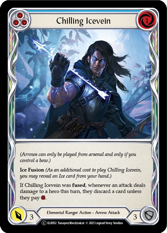 Chilling Icevein (Blue) [U-ELE052] (Tales of Aria Unlimited)  Unlimited Normal | Kessel Run Games Inc. 