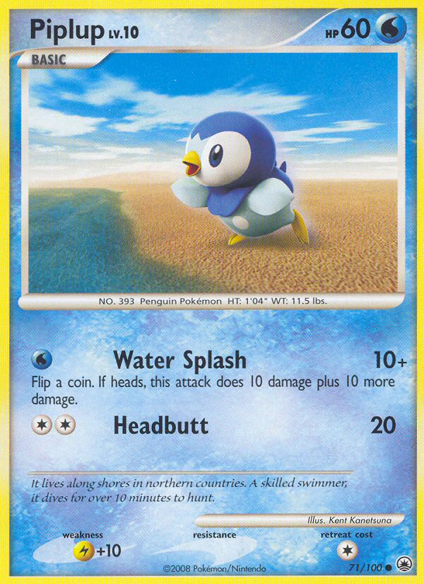 Piplup (71/100) [Diamond & Pearl: Majestic Dawn] | Kessel Run Games Inc. 