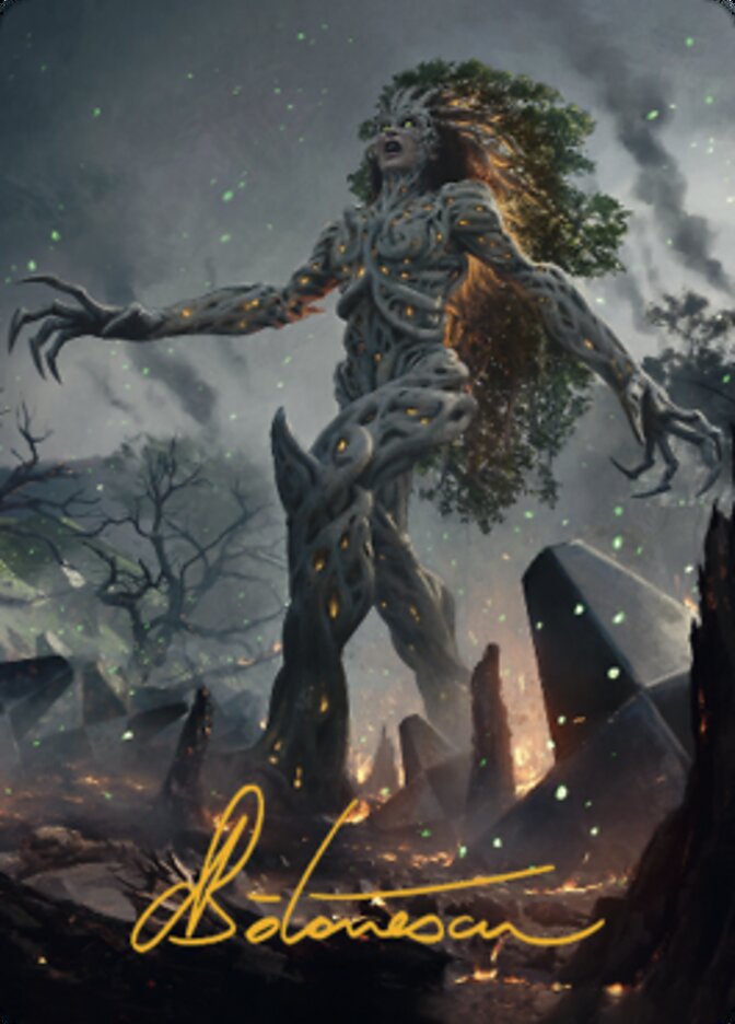 Titania, Gaea Incarnate Art Card (Gold-Stamped Signature) [The Brothers' War Art Series] | Kessel Run Games Inc. 