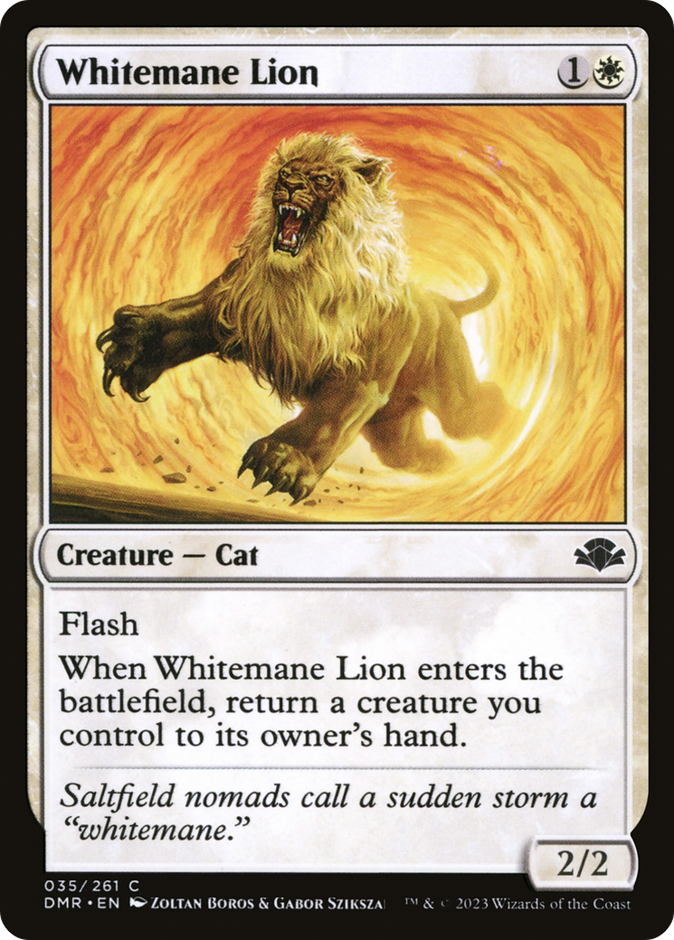 Whitemane Lion [Dominaria Remastered] | Kessel Run Games Inc. 